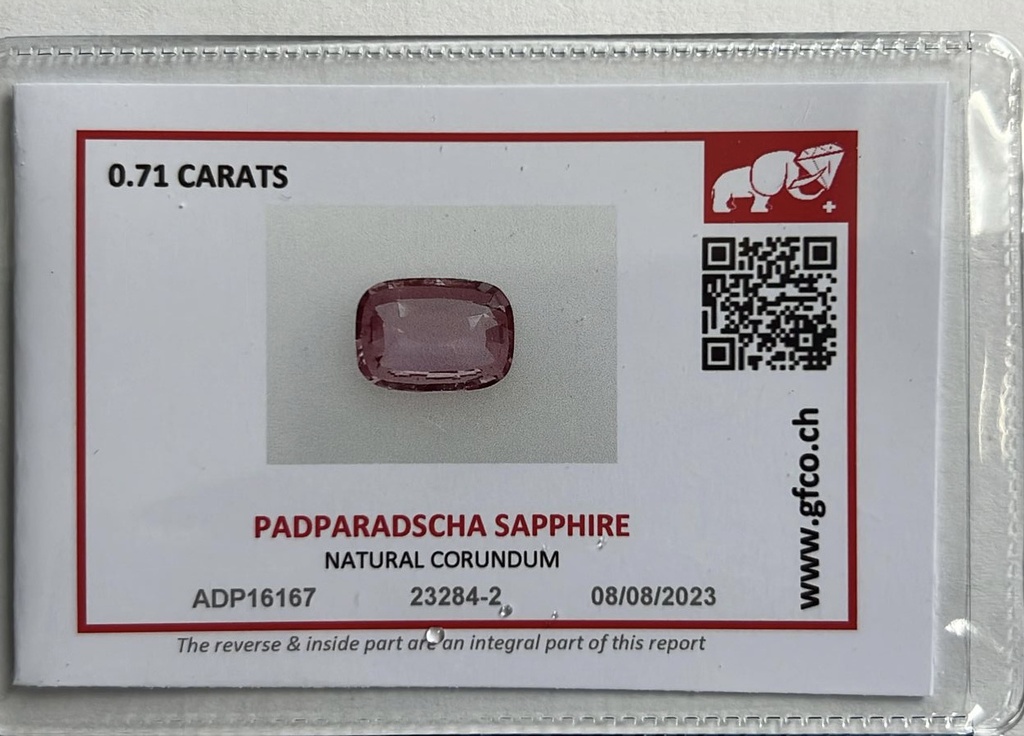Padparadscha Sapphire 0.71 CRT